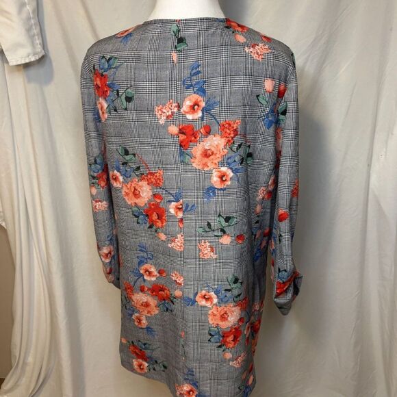 Soho Floral Plaid Stripe Womens Blazer Jacket - Picture 3 of 5